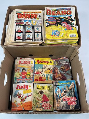 Lot 359 - A quantity of Beano, Dandy, Commando, Bunty,...