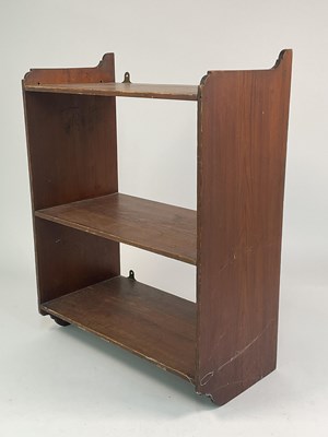 Lot 743 - A set of stained pine wall shelves, height...