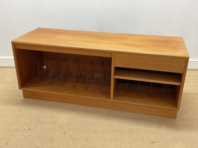 Lot 749 - G PLAN; a 1970s teak media unit for records...