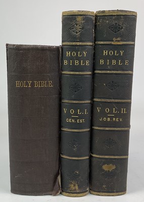 Lot 356 - REV R JAMIESON; The Holy Bible with a...