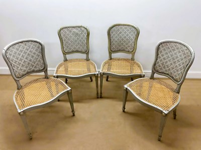 Lot 717 - Four 19th century Louis XV style chairs, with...