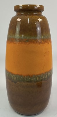 Lot 281 - A West German pottery vase decorated in brown...