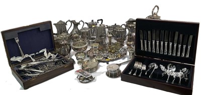 Lot 607 - A quantity of silver plate, to include two...