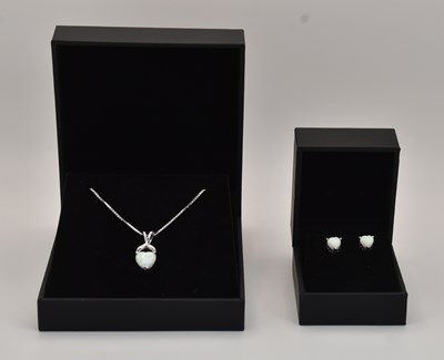 Lot 1429 - RUBY & OSCAR; a modern silver heart shaped...