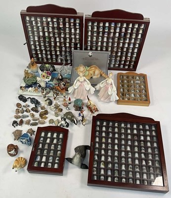 Lot 239 - Five cased sets of thimbles together with a...