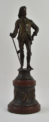 Lot 582 - A late 19th/early 20th century bronzed spelter...