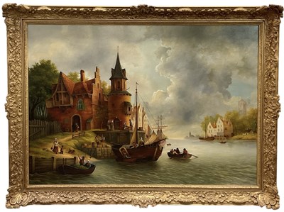 Lot 185 - A DORSTBERG; a modern decorative oil on canvas,...