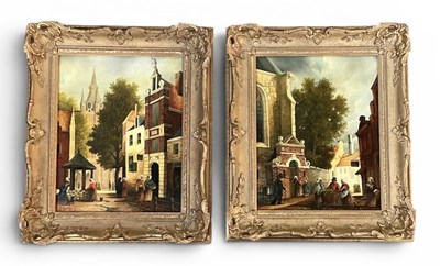 Lot 223 - A DORSTBERG; a pair of modern oils on canvas,...