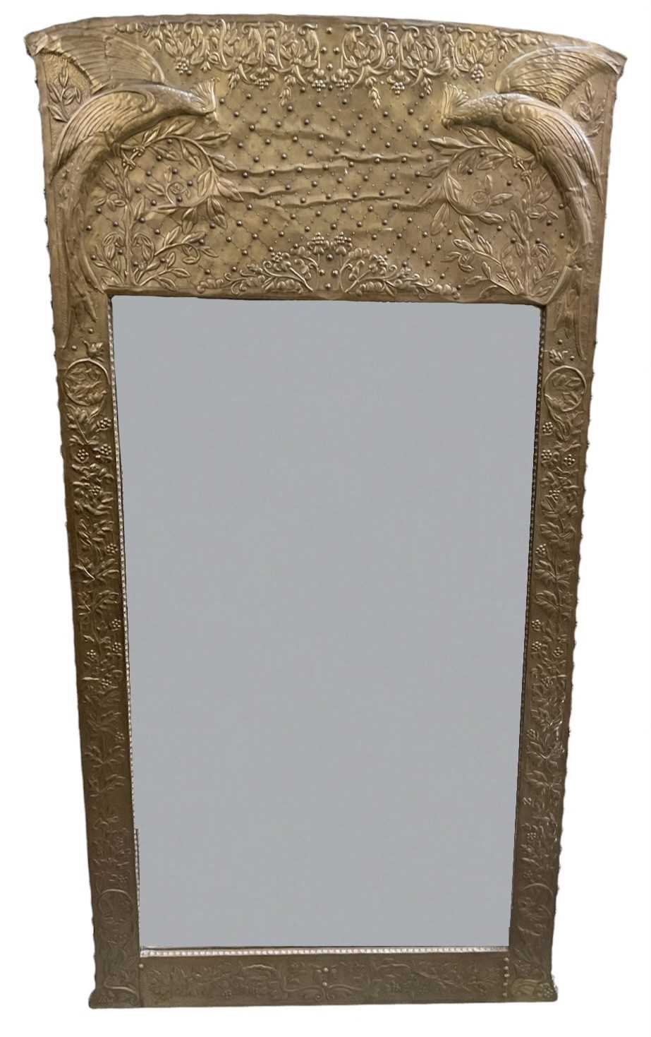 Lot 19 - An early 20th century French Art Nouveau brass...