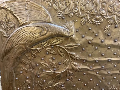 Lot 19 - An early 20th century French Art Nouveau brass...