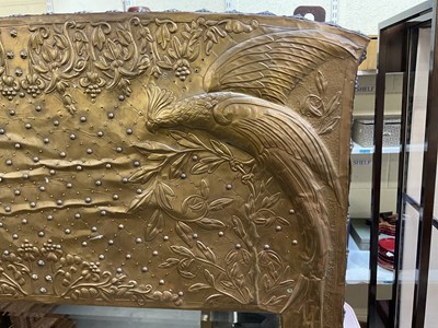 Lot 19 - An early 20th century French Art Nouveau brass...