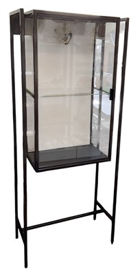 Lot 21 - IKEA; a modern ebonised metal framed 'Fabrikor'...