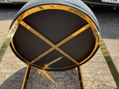 Lot 47 - Three modern gilt metal framed black...