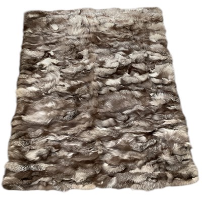 Lot 448 - LARS PAUSTIAN; a silver fox fur blanket/throw,...