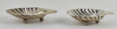 Lot 1180 - An Edward VII hallmarked silver shell shaped...