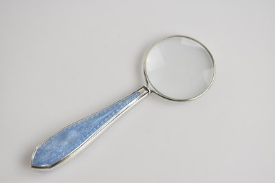 Lot 148 - A sterling silver and enamel handled...