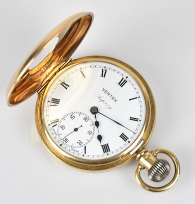 Lot 1012 - ASPREY; a 9ct yellow gold crown wind half...