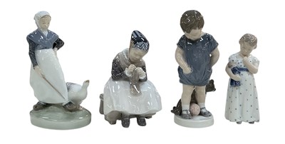 Lot 482 - ROYAL COPENHAGEN; three assorted porcelain...