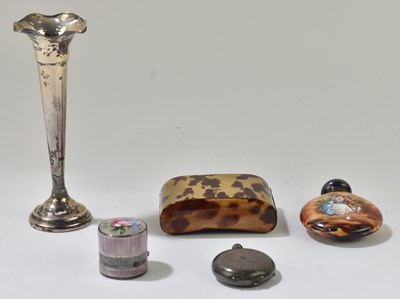 Lot 327 - A small Edward VII hallmarked silver trumpet...