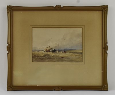 Lot 225 - DAVID COX (1783-1895); watercolour, rural...
