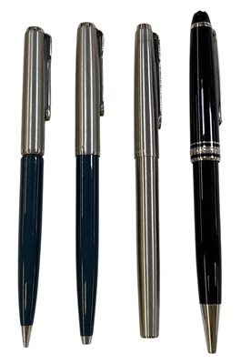 Lot 313 - MONTBLANC: a swivel top ballpoint pen, a...