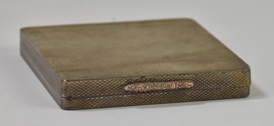 Lot 1243 - A George V hallmarked silver Art Deco compact,...