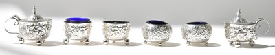 Lot 1172 - A late Victorian hallmarked silver four piece...