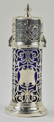 Lot 1205 - An Edward VII hallmarked silver pierced sugar...