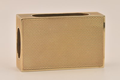 Lot 1265 - ASPREY & CO LTD; a rectangular 9ct yellow gold...