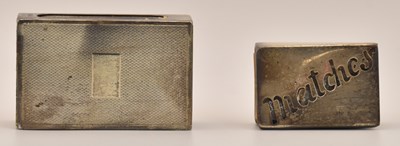 Lot 1247 - A George VI hallmarked silver rectangular...