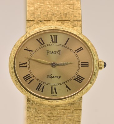Lot 1533 - PIAGET; an 18ct yellow gold lady's wristwatch,...