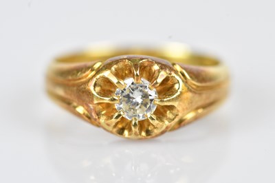 Lot 418 - An 18ct diamond dress ring, the diamond approx...