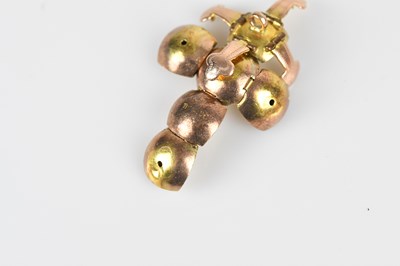 Lot 13 - A 9ct yellow gold and silver Masonic swivel...