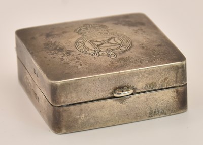 Lot 1248 - A George V hallmarked silver compact,...