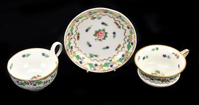 Lot 1582 - IN THE MANNER OF NANTGARW; two 19th century...