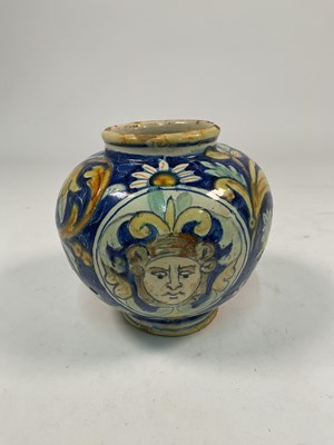 Lot 171 - A 19th century Italian majolica vase, with...
