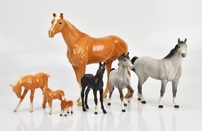 Lot 1467 - BESWICK; a collection of horses comprising...