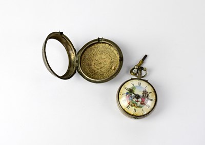Lot 1084 - A 19th century hallmarked silver key wind...