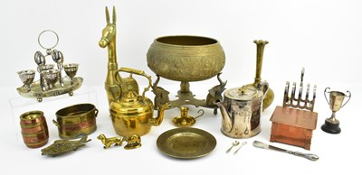 Lot 458 - Various silver plate including toast rack,...