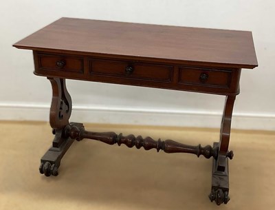 Lot 732 - A 19th century mahogany writing table with...