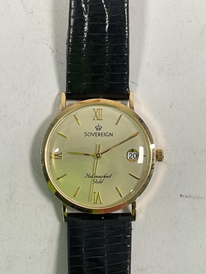 Lot 595 - SOVEREIGN: a 9ct gold gentleman's dress...