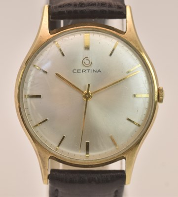 Lot 1545 - CERTINA; a gentleman's 9ct yellow gold...