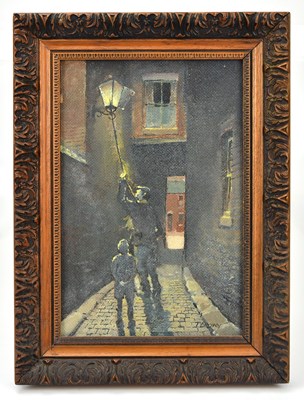 Lot 173 - TOM BROWN (1933-2017); oil on board, 'Lamp...