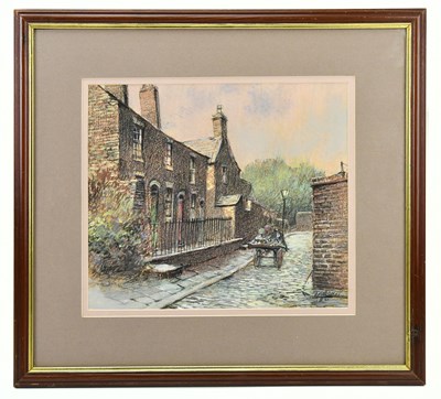 Lot 88 - TOM BROWN (1933-2017); pastel, 'Queen's Place,...