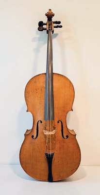 Lot 385 - A good quality German full-size cello with two-...