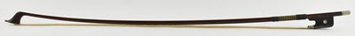 Lot 393 - A German unnamed nickel mounted cello bow,...