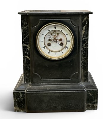 Lot 154 - A late 19th century French slate and green...