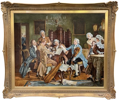 Lot 192 - AFTER SCHMID; oil on canvas, 'Haydn Conducting...