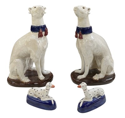 Lot 481 - A pair of mid 20th century tin glazed majolica...