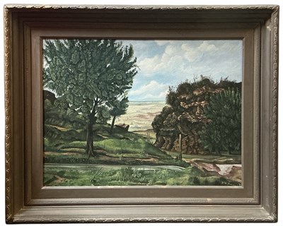 Lot 222 - R W JENNINGS; oil on canvas, rural scene, a...